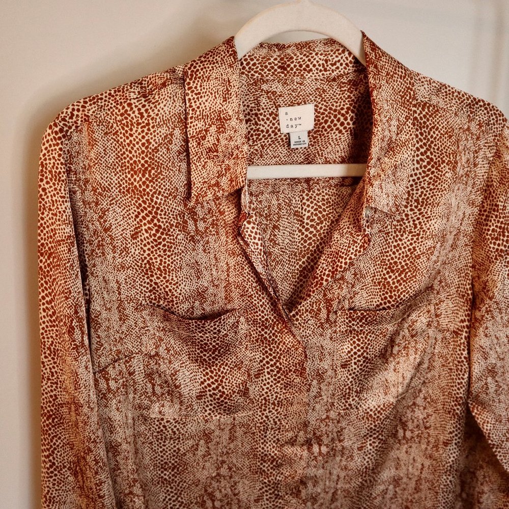 Silky Snakeskin Blouse